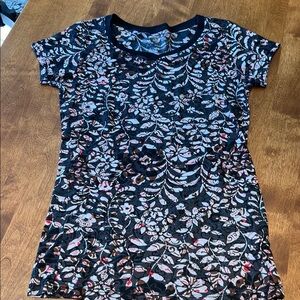 Multi Colored Floral Patterned T-Shirt